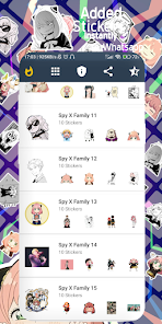 Captura 18 Pegatinas Spy x Family para WA android