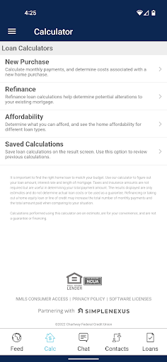 Chartway Mortgage Express Screen 2
