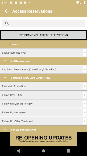 CU Boulder Rec Screen 2
