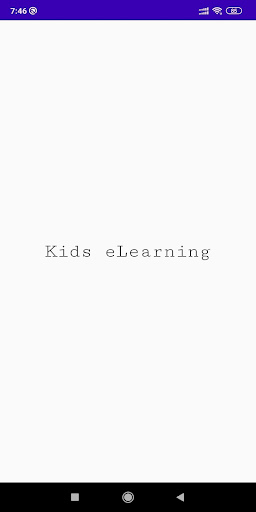 Android application Kids e-Learning screenshort