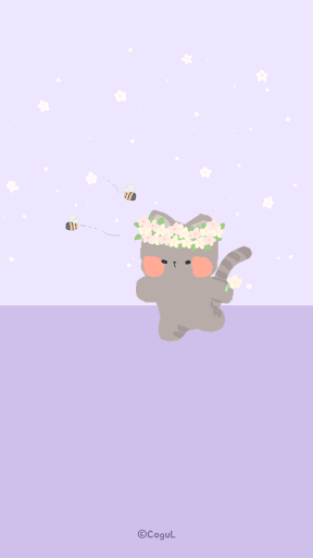 Android application 카카오톡 테마 - 보송보송고냥이_봄봄 (카톡테마) screenshort