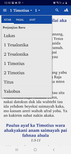 Android application Alkitab Kola screenshort