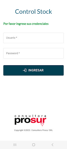 Android application Stock Control screenshort