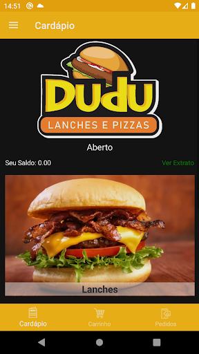 Android application Dudu Lanches screenshort