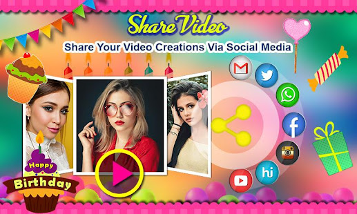 Birthday Video Maker with Song and Name 2021 1.0.15 APK screenshots 16