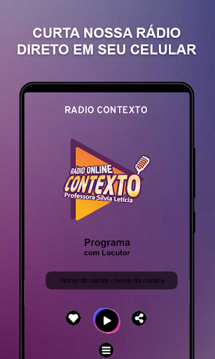 Android application Rádio Contexto screenshort
