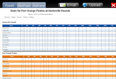 Baseball ScoreBook