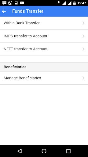 Commercial Co-op. Bank Mobile Screen 2