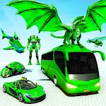 Flying Bus Robot Car Transform Apk