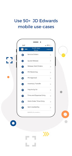 Android application JDE Mobile Swift Apps screenshort