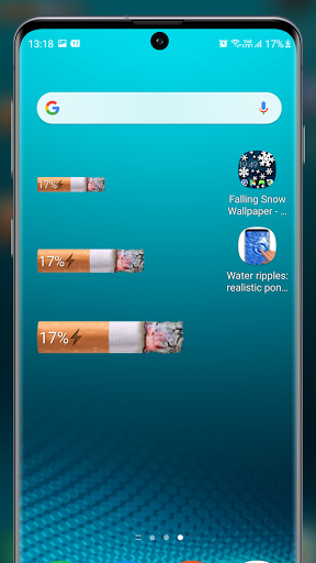 Cigarette Smoking : Home Screen Battery Indicator