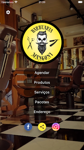 Android application Barbearia Mangoni screenshort