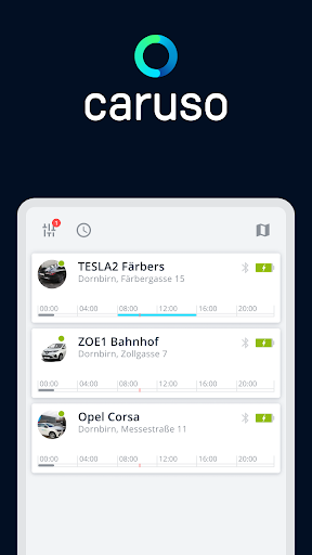 Android application caruso carsharing screenshort