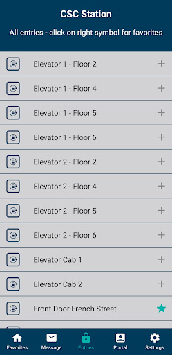 CSC Station App Screen 2