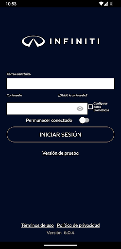 Android application INFINITI InTouch Services screenshort
