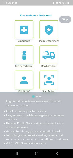 Android application SAFEsnap screenshort