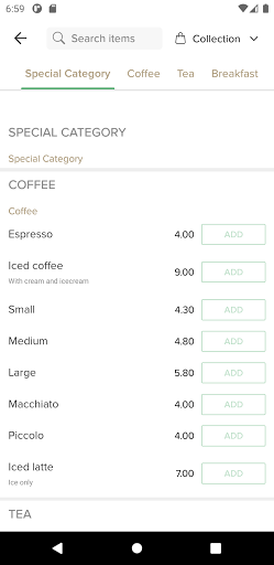 Cocos Coffee Shop Screen 2