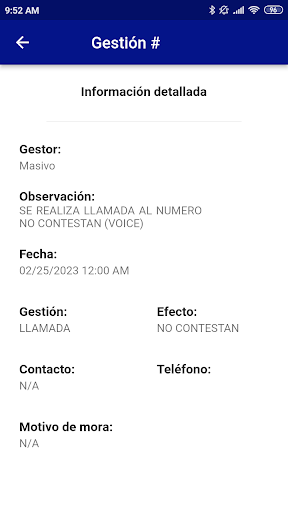 sinfinApp Screen 2