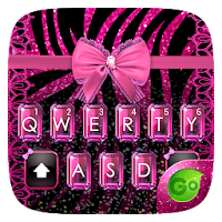 Pink-Black Bowknot GO Keyborad Theme
