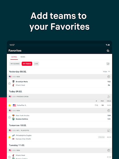 Screenshot of Flashscore: Scores & News