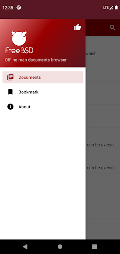 Android application FreeBSD Doc screenshort