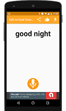 耳の遠くなった方に音声入力で大きな文字を表示するだけのアプリのおすすめ画像2