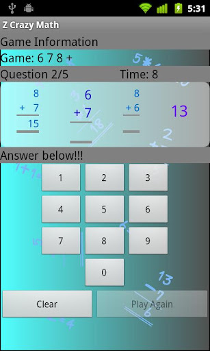 Z Crazy Math Screen 3
