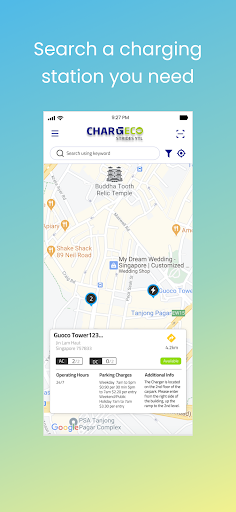 Android application ChargEco screenshort