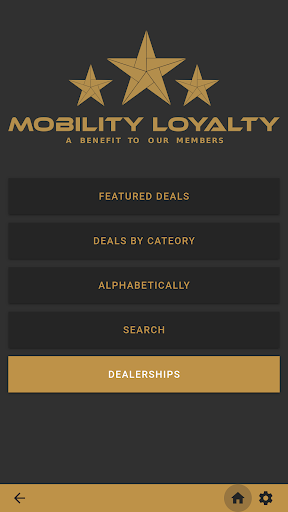 Android application Mobility Loyalty App screenshort