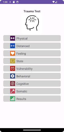 Android application Trauma Test screenshort