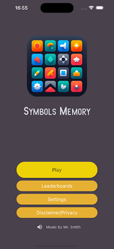 Android application Symbols Memory Game screenshort
