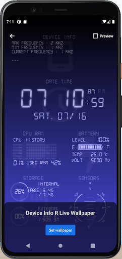 Device Info R Live Wallpaper Screen 3