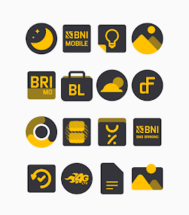 Gwiazda — zrzut ekranu z żółtym pakietem ikon
