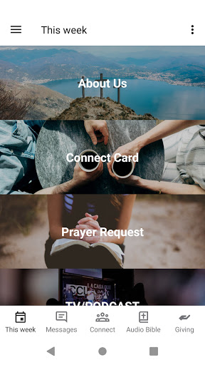 Android application Christwalk screenshort
