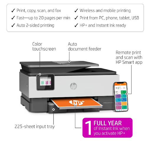 HP OfficeJet Pro 8034e Guide Screen 2