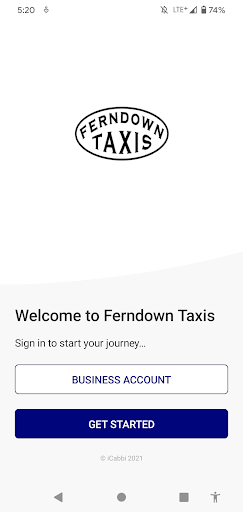Android application Ferndown Taxis screenshort