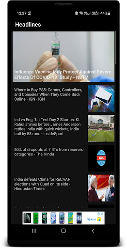 News Headlines Screen 2