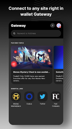 Oxalus - NFT Wallet Screen 2