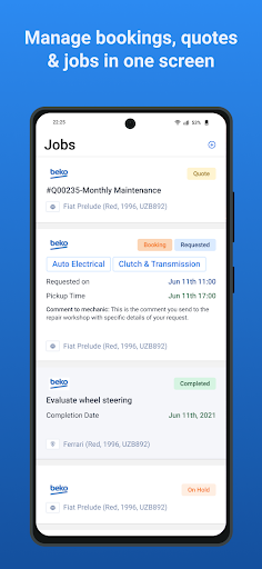 Android application ServiceBook screenshort