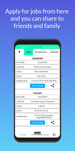Now Crack It- Job updates Screen 2