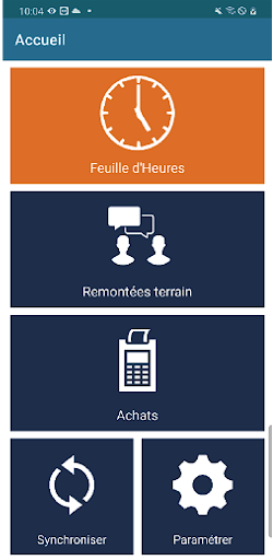 Android application myB2O TimeSheet screenshort