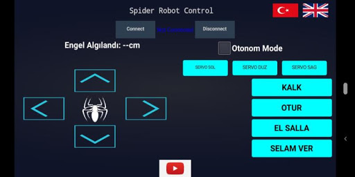Arduino Spider Robot Control Screen 2