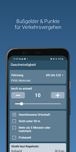Bußgeldrechner Screenshot 1 - AppWisp.com