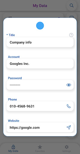 Password Manager - KeyStore Screen 3