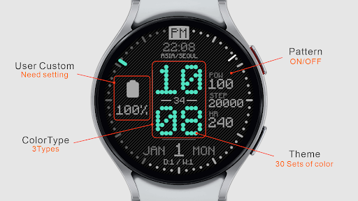 Android application IWF AL2 AMOLED watchface screenshort