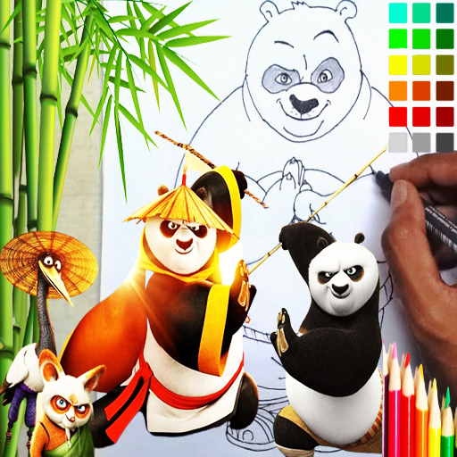 Coloring Book Panda Hero