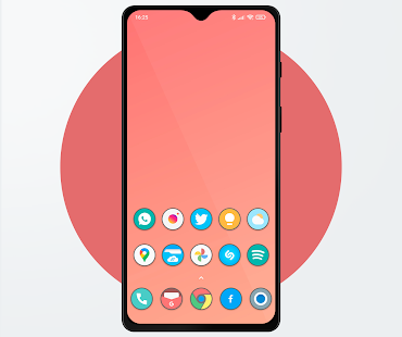 Flat Circle - Icon Pack Captura de tela