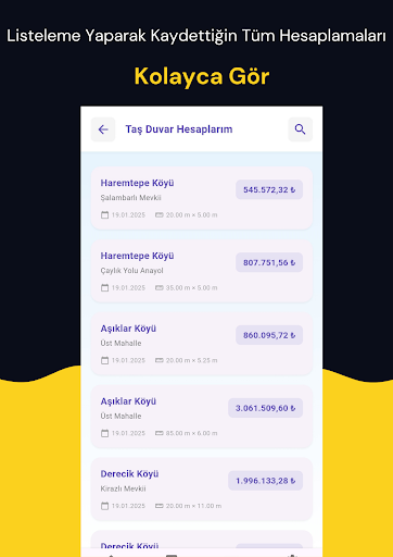 Taş Duvar Hesapla ekran görüntüsü