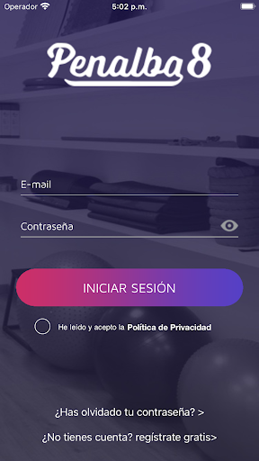 Android application Penalba8 Entrenador Personal screenshort