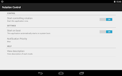 screenshot of Rotation Control